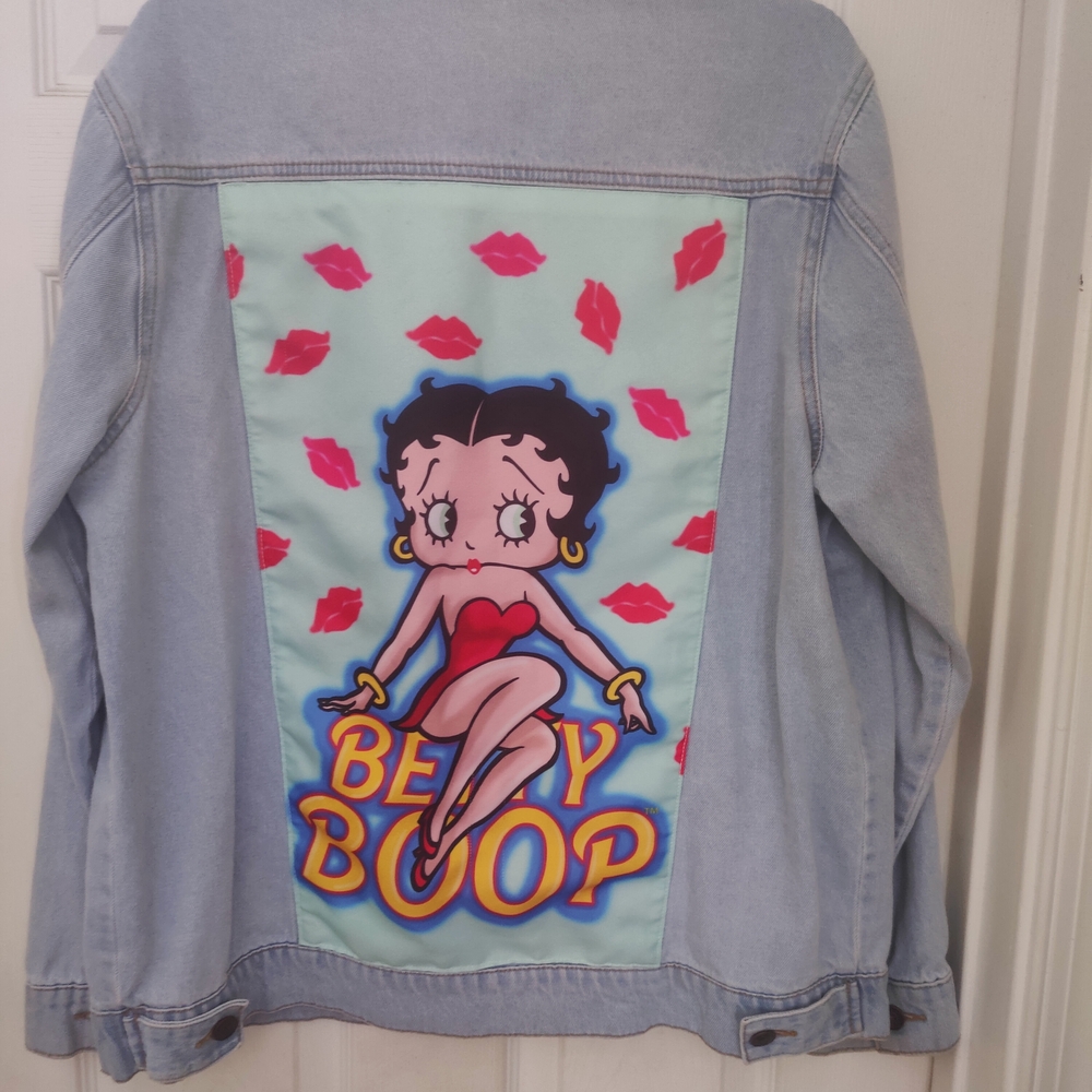 Betty Boop Denim Jacket with Cartoon Print